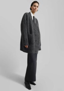 Women Evesham Wool Maxi Skirt - Charcoal Grey The Frankie Shop Bottoms - Image 3