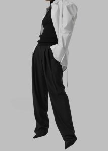 Women Gelso Pleated Trousers - Black Bottoms The Frankie Shop Black - Image 5