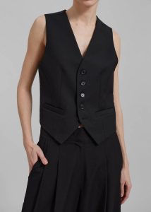 Women Gelso Waistcoat - Black Black Outerwear The Frankie Shop - Image 2
