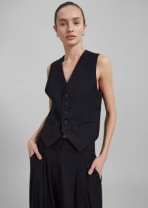 Women Gelso Waistcoat - Black Black Outerwear The Frankie Shop