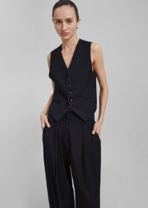 Women Gelso Waistcoat - Black Black Outerwear The Frankie Shop - Image 4