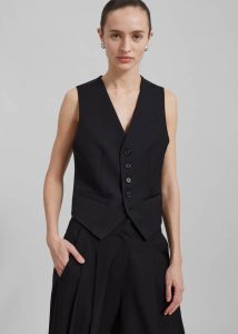 Women Gelso Waistcoat - Black Black Outerwear The Frankie Shop - Image 5