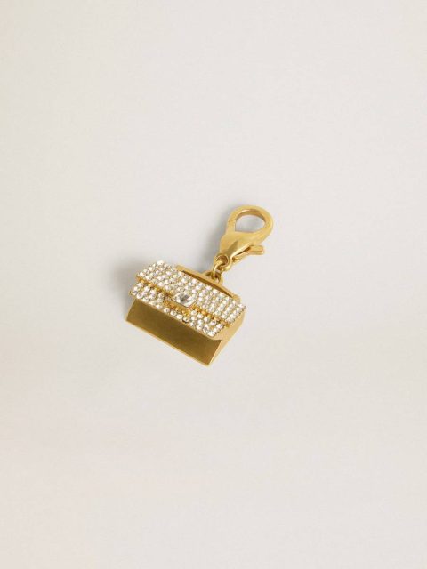 Women Golden Goose Bag Accessories Purse-Shaped Charm In Gold-Colored Brass With Crystals Gold - Image 2