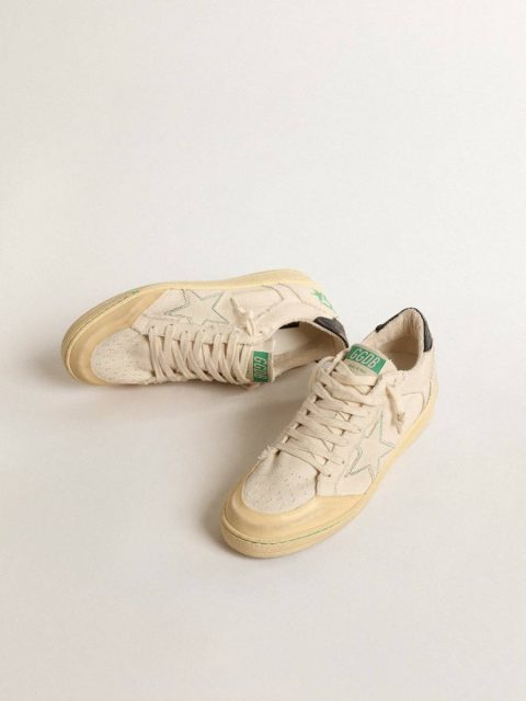 Women Golden Goose Ball Star Ltd With Vanilla Canvas Star And Leather Heel Tab Ball Star - Image 2