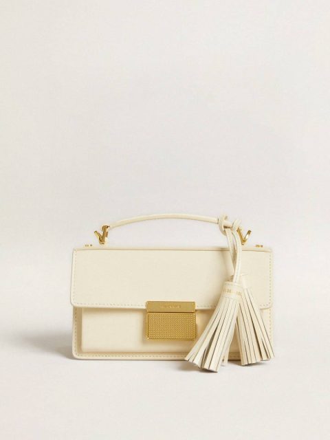 Women Golden Goose Butter Crossbody Bags Small Venezia Bag In Butter-Colored Boarded Leather With Gold Details - Image 5