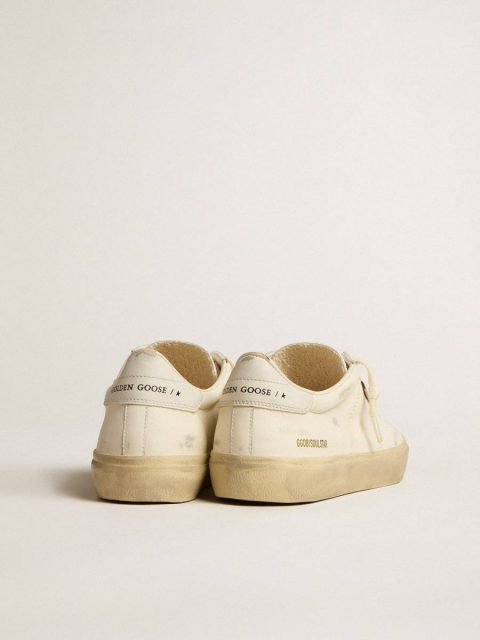 Women Golden Goose Ggdb Classics Women's Soul Star In White Nappa With White Leather Heel Tab - Image 4