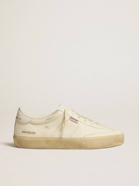Women Golden Goose Ggdb Classics Women's Soul Star In White Nappa With White Leather Heel Tab