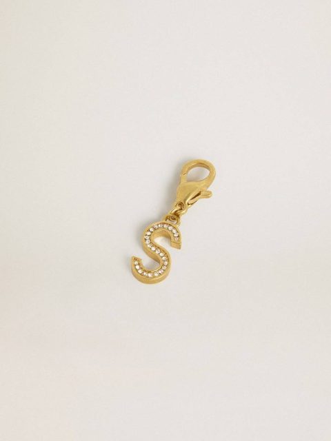 Women Golden Goose Letter S Charm In Gold-Colored Brass With Crystals Bag Accessories Gold - Image 2