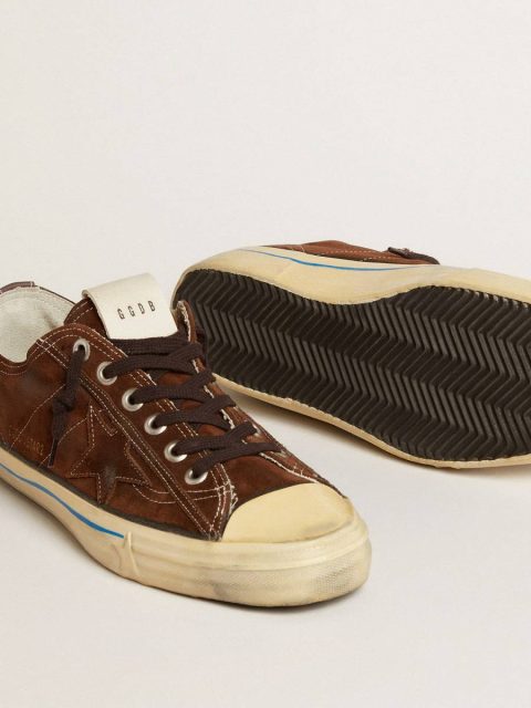 Women Golden Goose Women's V-Star Ltd In Suede With Brown Star V-Star - Image 3