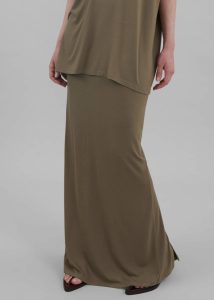 Women Green Ella Maxi Skirt - Khaki Brown The Frankie Shop Bottoms - Image 3