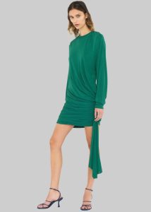 Women Green The Frankie Shop Christopher Esber Side Cowl Drape Extension Dress - Evergreen 8Au/4Us|10Au/6Us|12Au/8Us