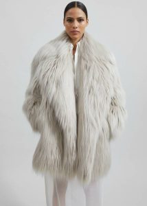 Women Grey The Frankie Shop Outerwear Liza Short Faux Fur Coat - Grey