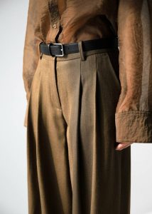 Women Halser Pintuck Trousers - Brown Bottoms Brown The Frankie Shop - Image 3