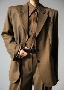 Women Halser Pintuck Trousers - Brown Bottoms Brown The Frankie Shop - Image 4