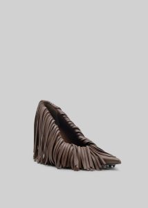 Women Heels The Frankie Shop Giaborghini Amelia Fringe Pumps - Tiramisu Brown - Image 3