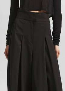 Women Hemer Pleated Wide Leg Trousers - Black The Frankie Shop Black Bottoms - Image 3