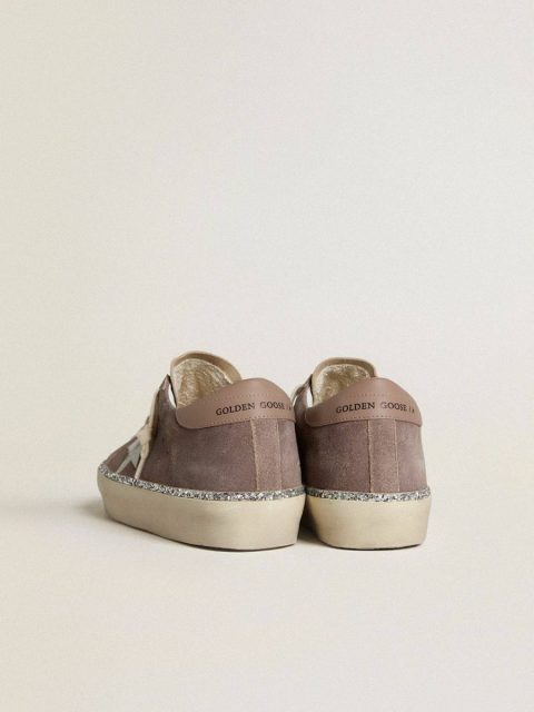 Women Hi Star In Suede With Silver Leather Star And Leather Heel Tab Golden Goose Hi Star - Image 4