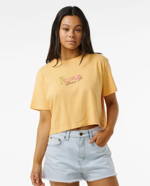 Women Island Crop Tee Rip Curl Tees & Tanks