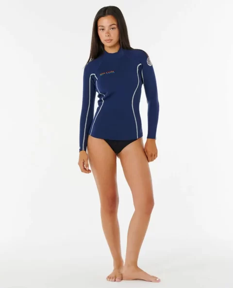 Women Jackets Vests & Bottoms Rip Curl Stephanie Gilmore Dawn Patrol Long Sleeve 1.5Mm Wetsuit Jacket - Image 4