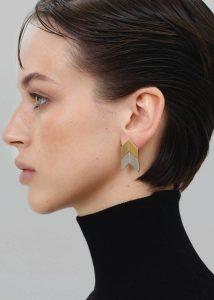 Women Jewelry Bevza Two-Color Grains Earrings - Gold/Silver The Frankie Shop Gold