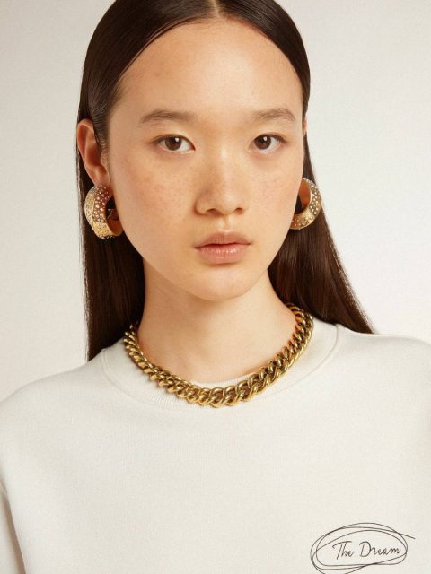 Women Jewelry Golden Goose Antique Gold Necklace In Antique Gold Decreasing Chain With Star-Shaped Clasp - Image 2