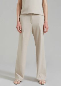 Women Kit Trousers - Beige Bottoms Beige The Frankie Shop - Image 2