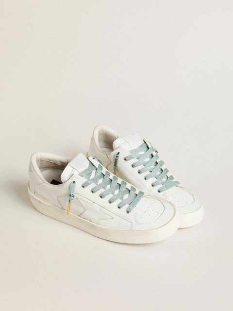 Women Laces Gray Gray Lurex Laces With Contrasting Black Logo Golden Goose - Image 3