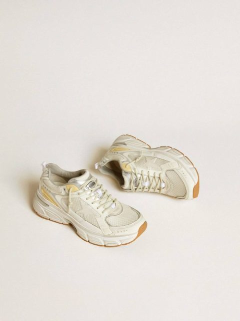 Women Lightstar Women’s Lightstar In White Leather And Mesh With Worn-White Star Golden Goose - Image 2