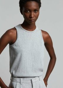 Women Liko Tank - Heather Grey Grey Tops The Frankie Shop - Image 3