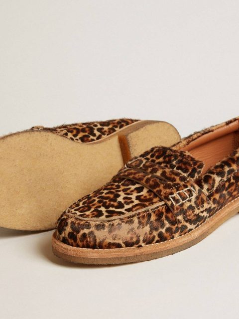 Women Loafers & Ballerinas Women's Jerry Loafer In Leopard-Print Pony Skin Golden Goose - Image 4