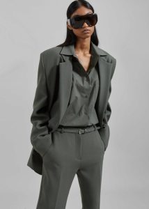 Women Lyra Flared Pants - Light Khaki The Frankie Shop Light Khaki Bottoms - Image 2