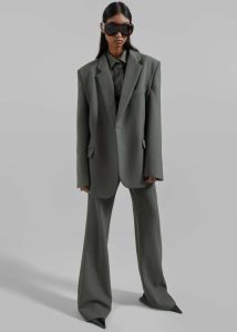 Women Lyra Flared Pants - Light Khaki The Frankie Shop Light Khaki Bottoms - Image 4