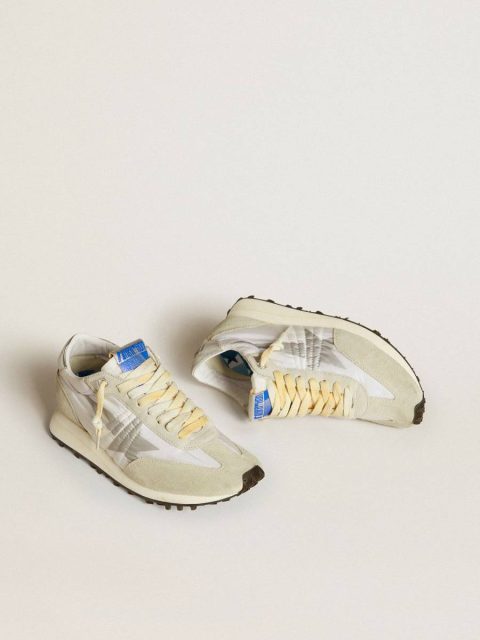 Women Marathon Women’s Marathon With White Nylon Upper And Silver Star Golden Goose - Image 2