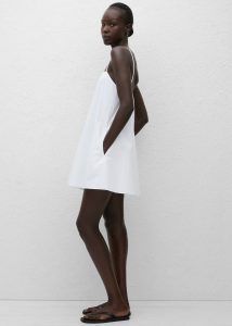 Women Matteau Square Cami Mini Dress - White White The Frankie Shop Dresses - Image 4
