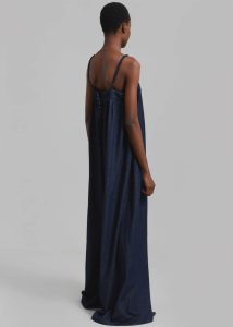 Women Maude Denim Jumpsuit - Raw Wash The Frankie Shop Jumpsuits Blue - Image 5