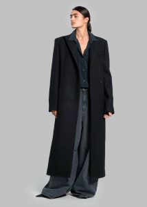 Women Melva Long Coat - Black Black Outerwear The Frankie Shop - Image 3