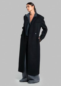 Women Melva Long Coat - Black Black Outerwear The Frankie Shop - Image 5
