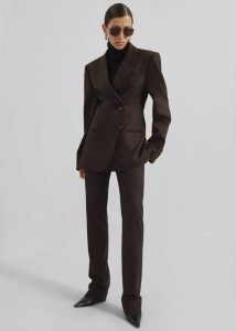 Women Morrison Crossover Blazer - Brown Brown Outerwear The Frankie Shop - Image 2
