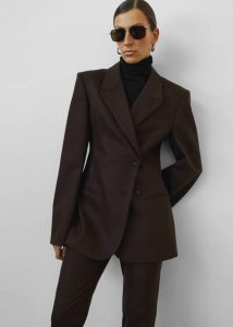 Women Morrison Crossover Blazer - Brown Brown Outerwear The Frankie Shop