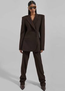 Women Morrison Crossover Blazer - Brown Brown Outerwear The Frankie Shop - Image 4