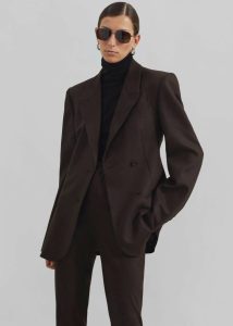 Women Morrison Crossover Blazer - Brown Brown Outerwear The Frankie Shop - Image 5
