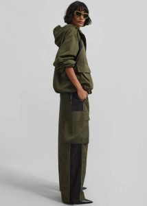 Women Navan Windbreaker Cargo Jacket - Khaki Green The Frankie Shop Outerwear - Image 2