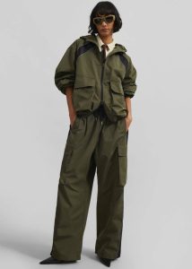 Women Navan Windbreaker Cargo Jacket - Khaki Green The Frankie Shop Outerwear - Image 3