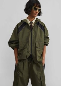 Women Navan Windbreaker Cargo Jacket - Khaki Green The Frankie Shop Outerwear - Image 5