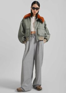 Women Outerwear Blenham Bomber Jacket - Khaki The Frankie Shop Green - Image 3