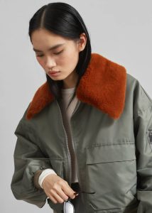 Women Outerwear Blenham Bomber Jacket - Khaki The Frankie Shop Green - Image 4