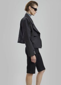 Women Outerwear Max Short Trench - Black The Frankie Shop Black - Image 3
