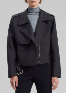 Women Outerwear Max Short Trench - Black The Frankie Shop Black - Image 4