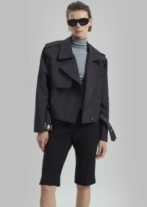Women Outerwear Max Short Trench - Black The Frankie Shop Black - Image 5