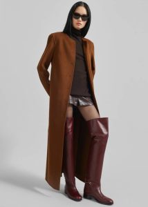 Women Outerwear The Frankie Shop Brown Loulou Studio Martil Long Coat - Wood - Image 3